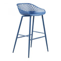 Moe'S Home Collection Piazza Outdoor Bar Stool, Blue M2, 20' L X 19' W X 36.5' H