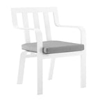 Modway Baxley Aluminum Set Of 2 Patio Armchair With White Gray Eei-3961-Whi-Gry