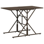 vidaXL Patio Dining Set with Cushions - 7 Piece Brown Poly Rattan Furniture for Garden/Backyard