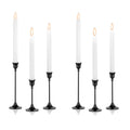Nuptio Black Candle Holder Candlestick Holders Candle Sticks Holder Tapered Candle Holder, Taper Candle Holders for Wedding Chri