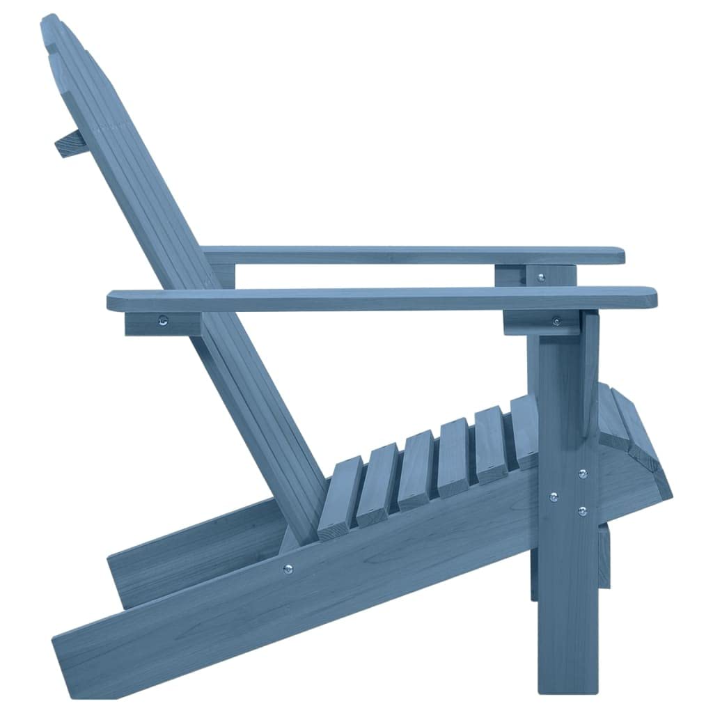 vidaXL Patio Adirondack Chair - Solid Fir Wood Construction, Ergonomically Designed, Sturdy Frame, Weather Resistant, Easy Assembly, Outdoor Seating - Vibrant Blue