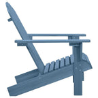 vidaXL Patio Adirondack Chair - Solid Fir Wood Construction, Ergonomically Designed, Sturdy Frame, Weather Resistant, Easy Assembly, Outdoor Seating - Vibrant Blue