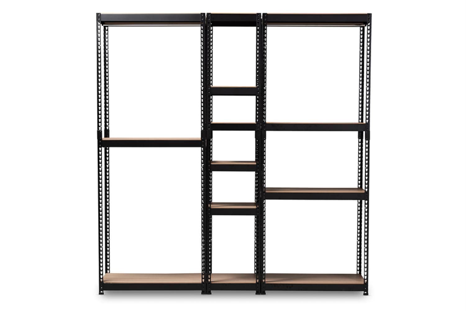 Baxton Studio Gavin Black Metal 10-Shelf Closet Storage Organizer