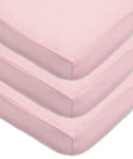 American Baby Company 3 Pack Fitted Crib Sheets 28 x 52, Soft Breathable Neutral 100% Cotton Jersey Sheet, Pink, for Boys and Gi