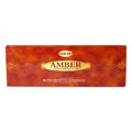 Hem Amber Incense Sticks (120 Sticks, 6 Boxes Inside) - 9 Inches Long, 20g per Box - Perfect for Meditation | Rituals |Cleansing