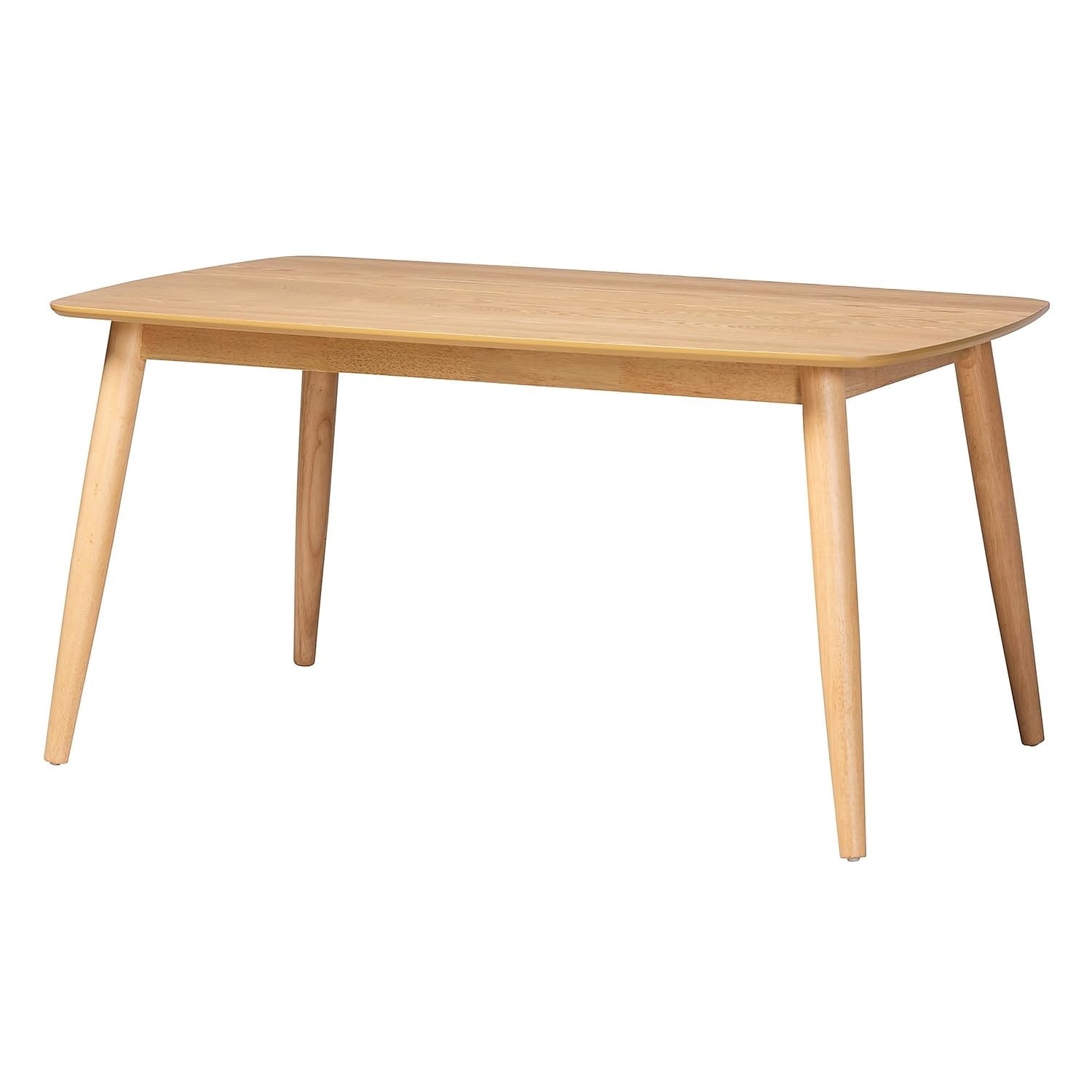 Baxton Studio Carita 59.1-inch W Dining Set, Natural Brown, 5-Piece (2341334613283HT)