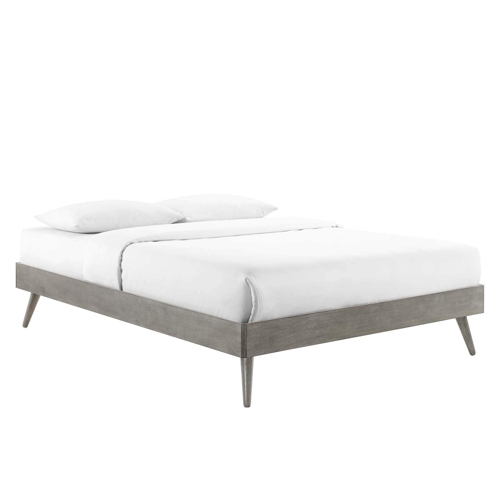 Modway Margo King Wood Platform Bed Frame In Gray