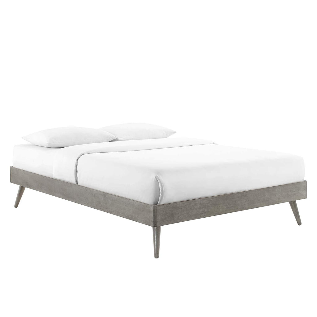 Modway Margo King Wood Platform Bed Frame In Gray