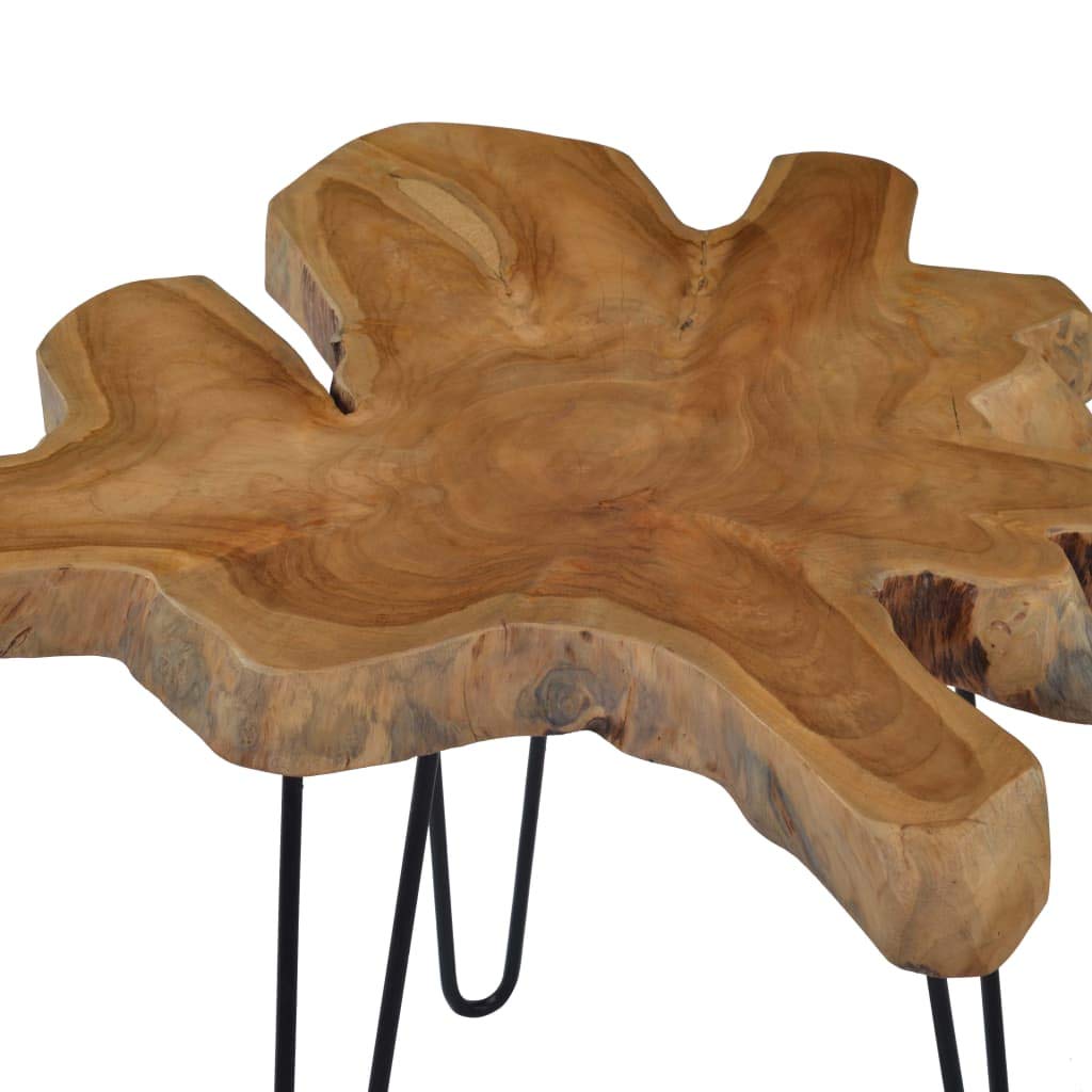 Coffee Table (23.6"-27.5")x17.7" Teak Wood