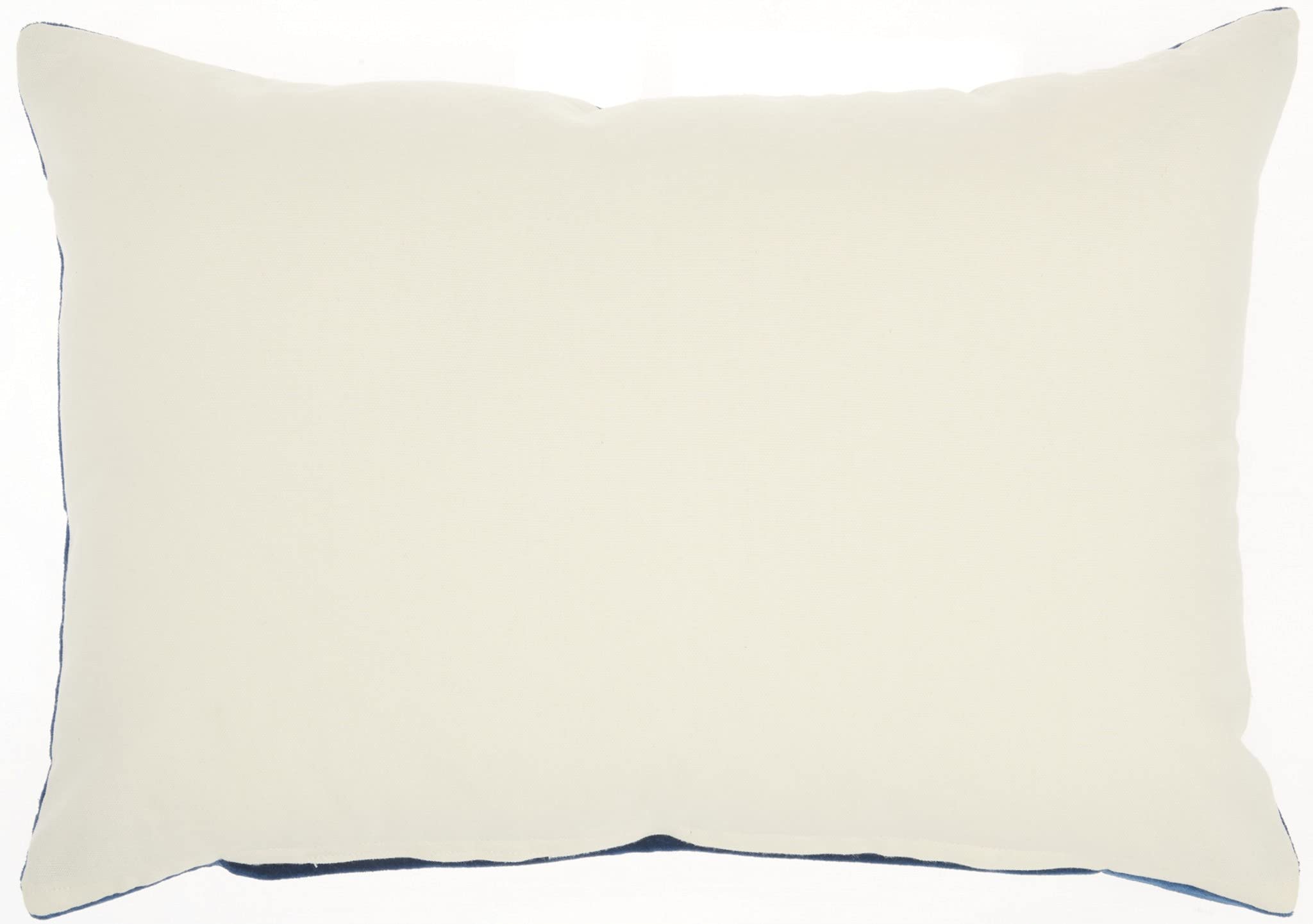 HomeRoots 100% Cotton Solid Navy Blue Casual Throw Pillow