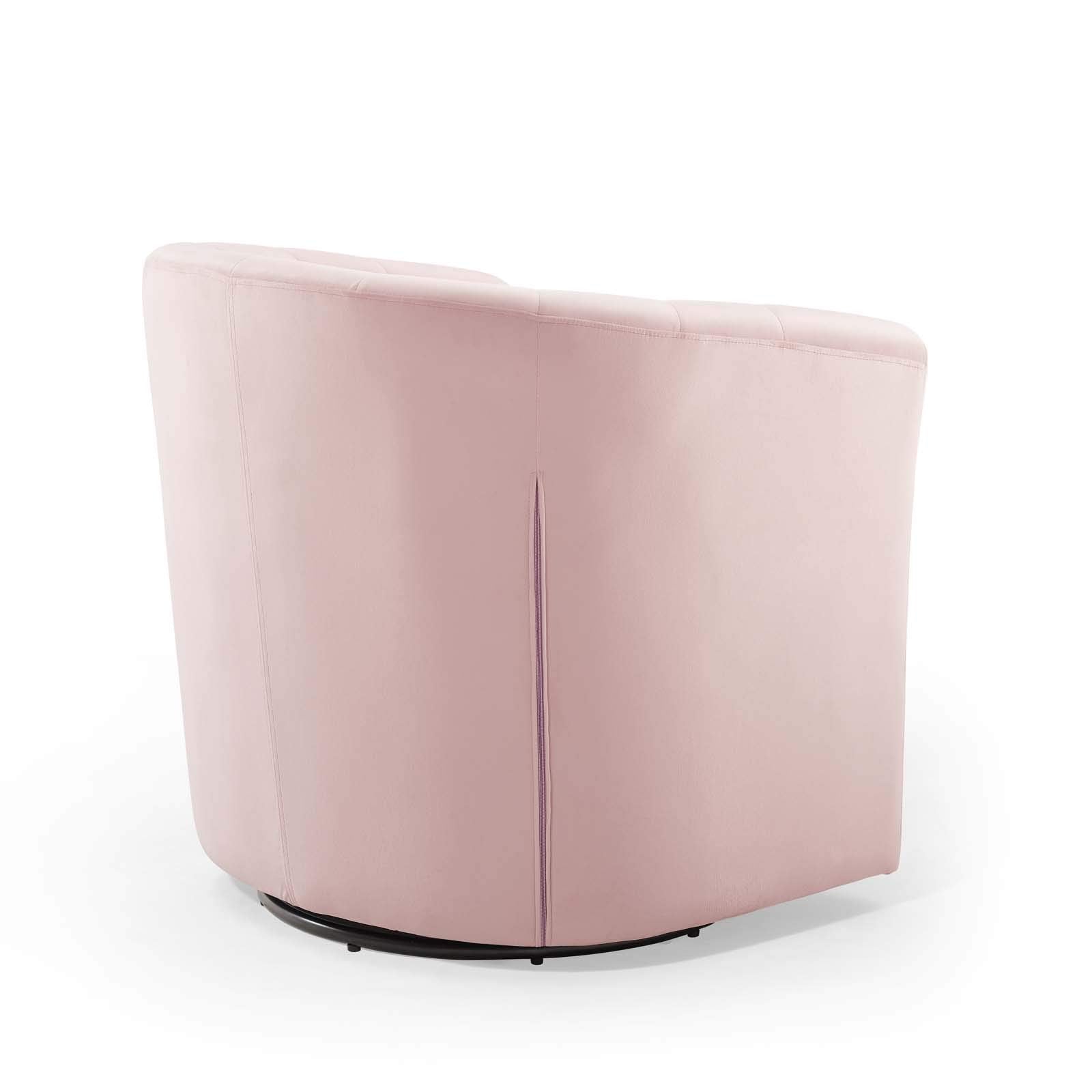 Modway Eei-4138-Pnk Prospect Tufted Performance Velvet Swivel Armchair, Pink