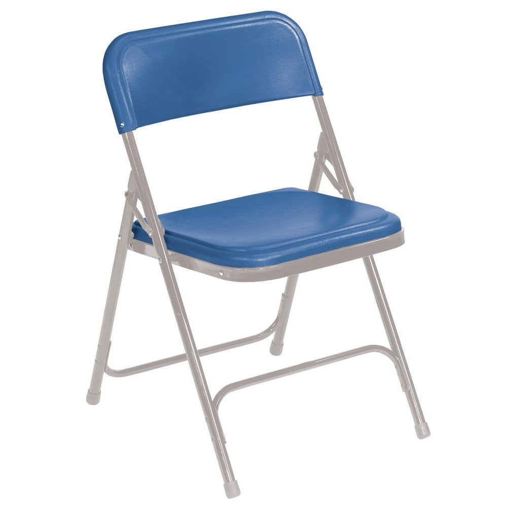 National Public Seat Home Office Decorative Premium Lightweight Plastic Folding Chair Blue - 4 Pack