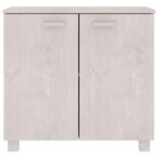 vidaXL Hamar Wooden Sideboard - Solid Pine Wood and MDF Construction in White – Spacious Storage Solution with 2 Doors – 33.5"x13.8"x31.5" Dimensions – Assembly Required