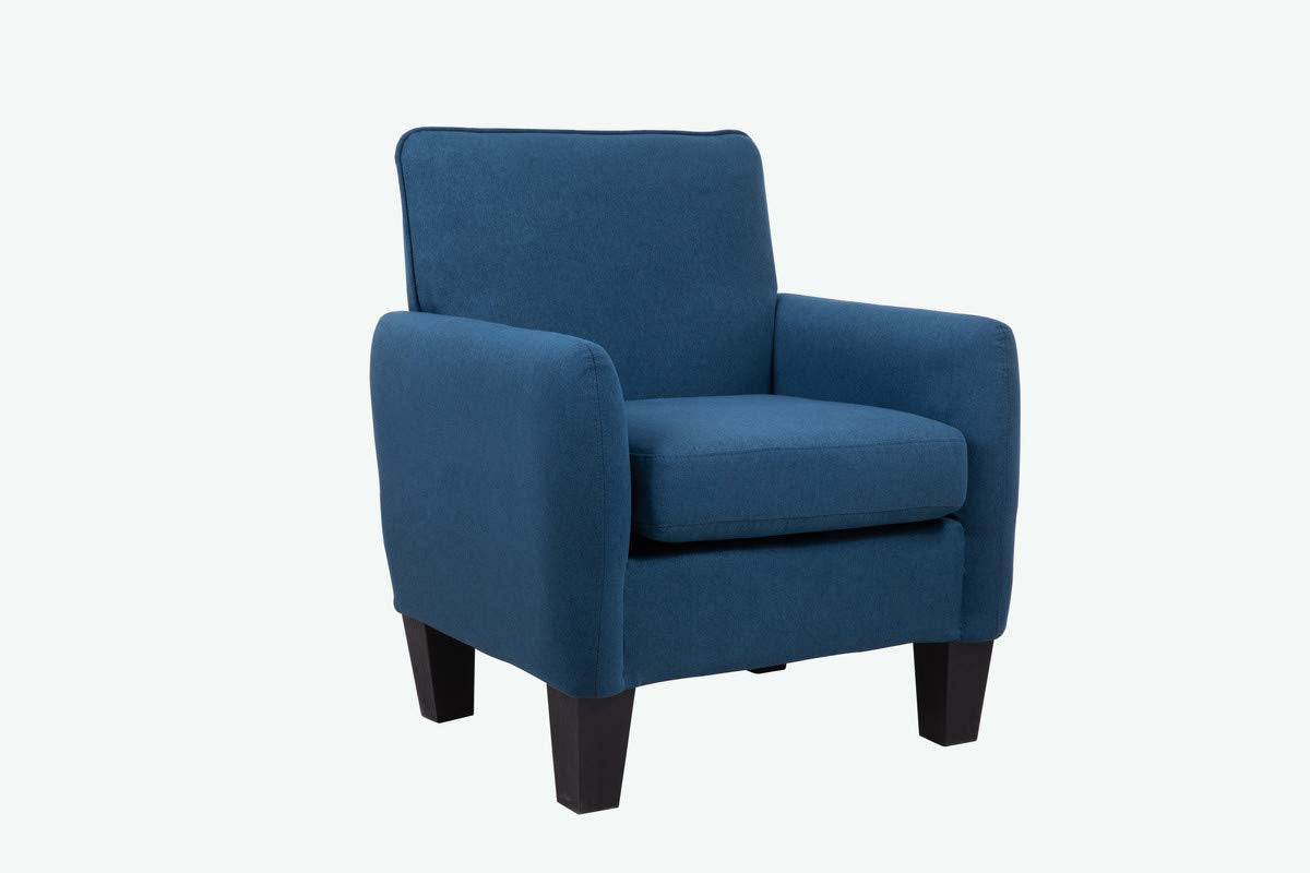 Lilola Home Alyssa Blue Linen Accent Armchair