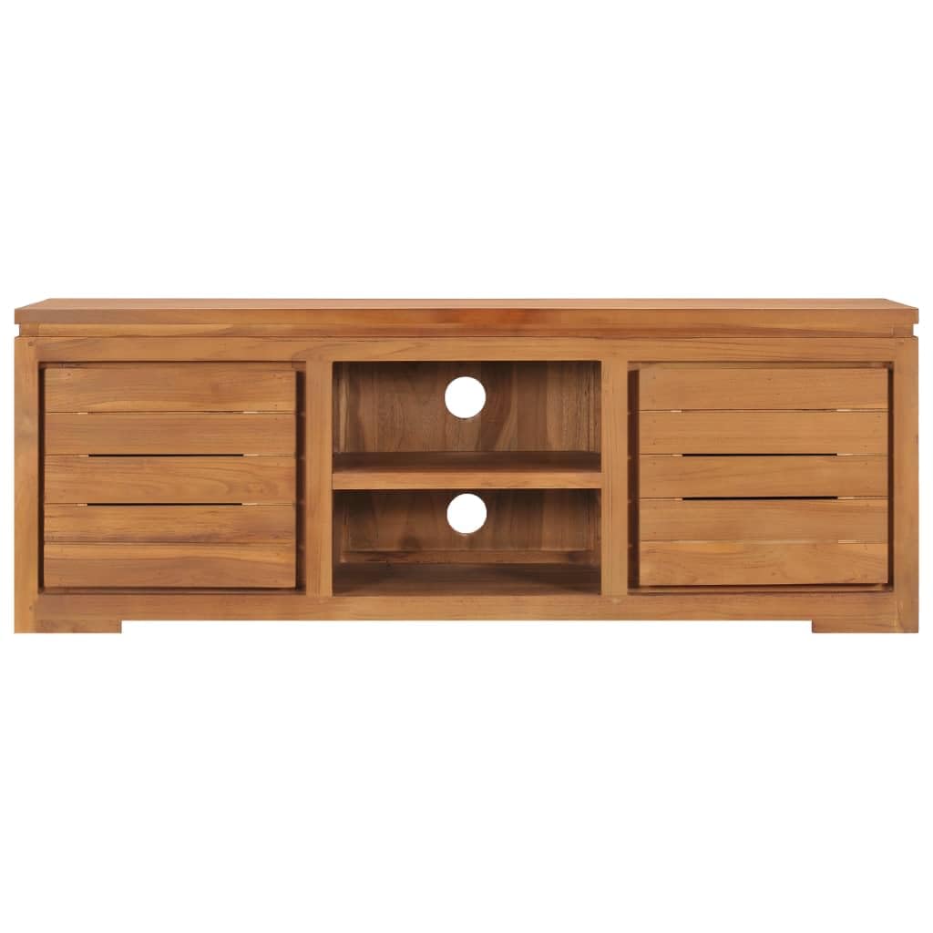 vidaXL Rustic Solid Teak Wood TV Stand Cabinet - Thumbnail 2