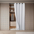 Bgment Greyish White Door Curtain 80 Inch Length For Doorway, Bedroom Closet Curtain, Privacy Thermal Insulated Blackout Grommet Room Divider For Room Separation, 1 Panel, 52 Inch Wide