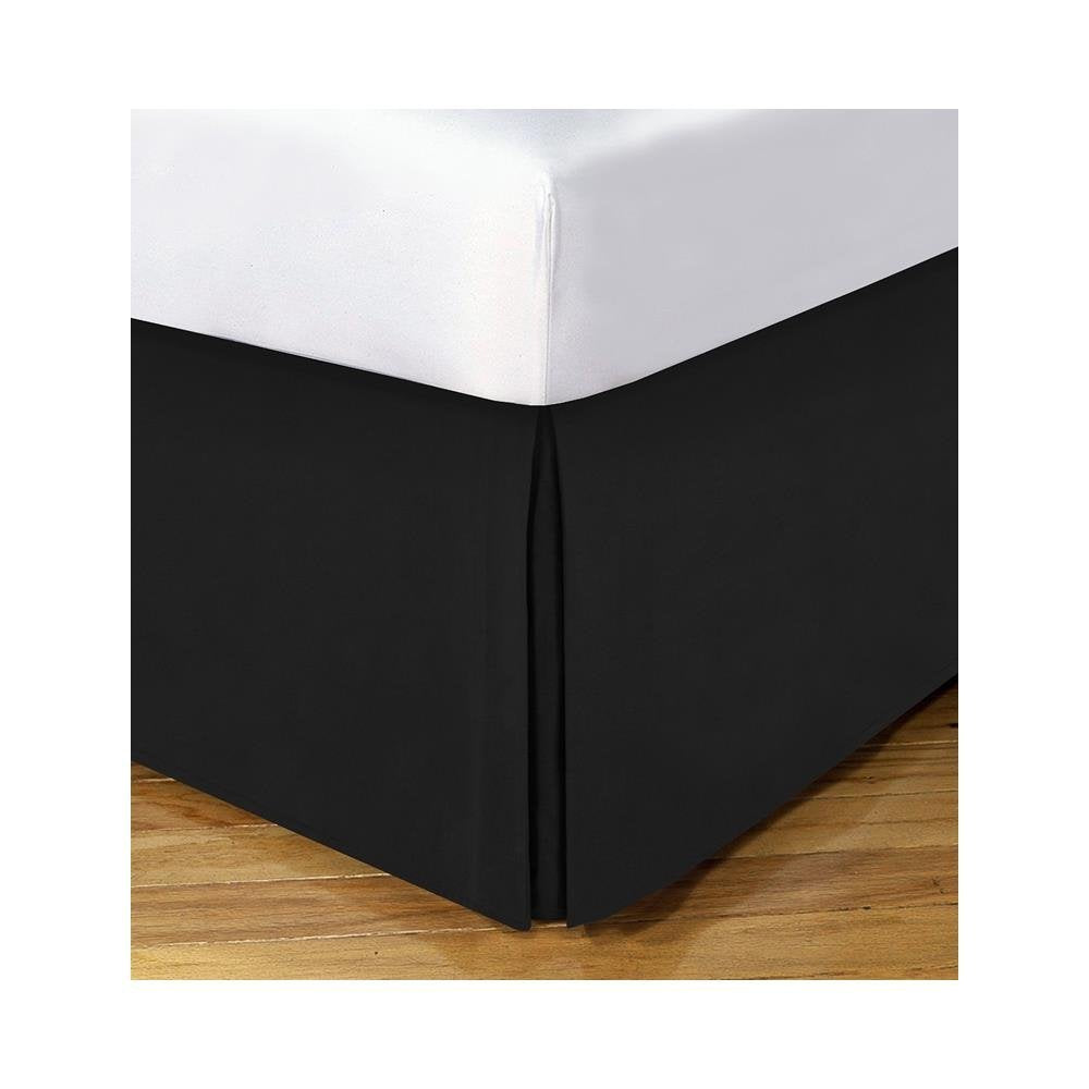 Today'S Home Classic Tailored, Microfiber, 14' Drop Length Bed Skirt Dust Ruffle, Full, Black