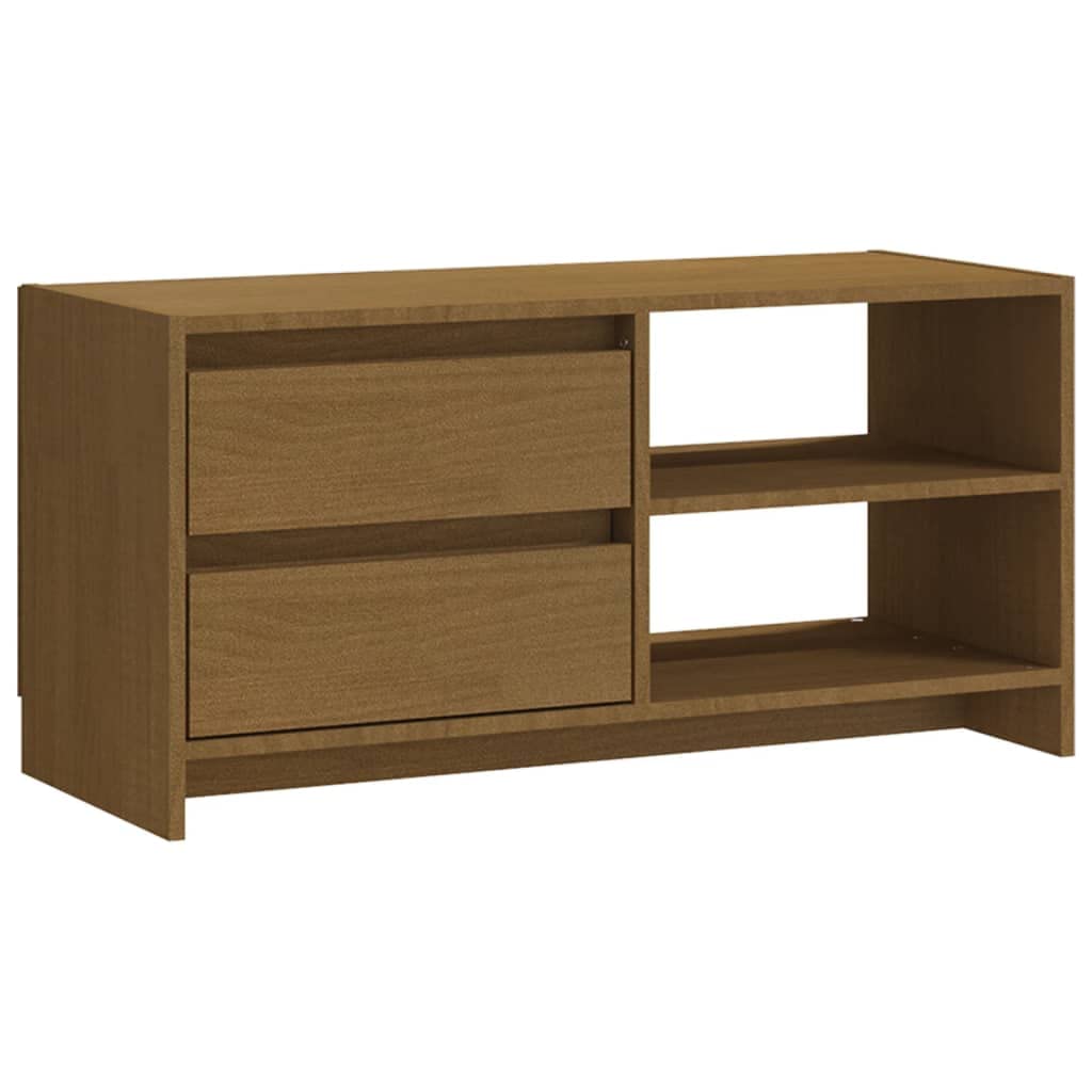 vidaXL TV Cabinet Honey Brown 31.5&quot;x12.2&quot;x15.4&quot; Solid Pinewood