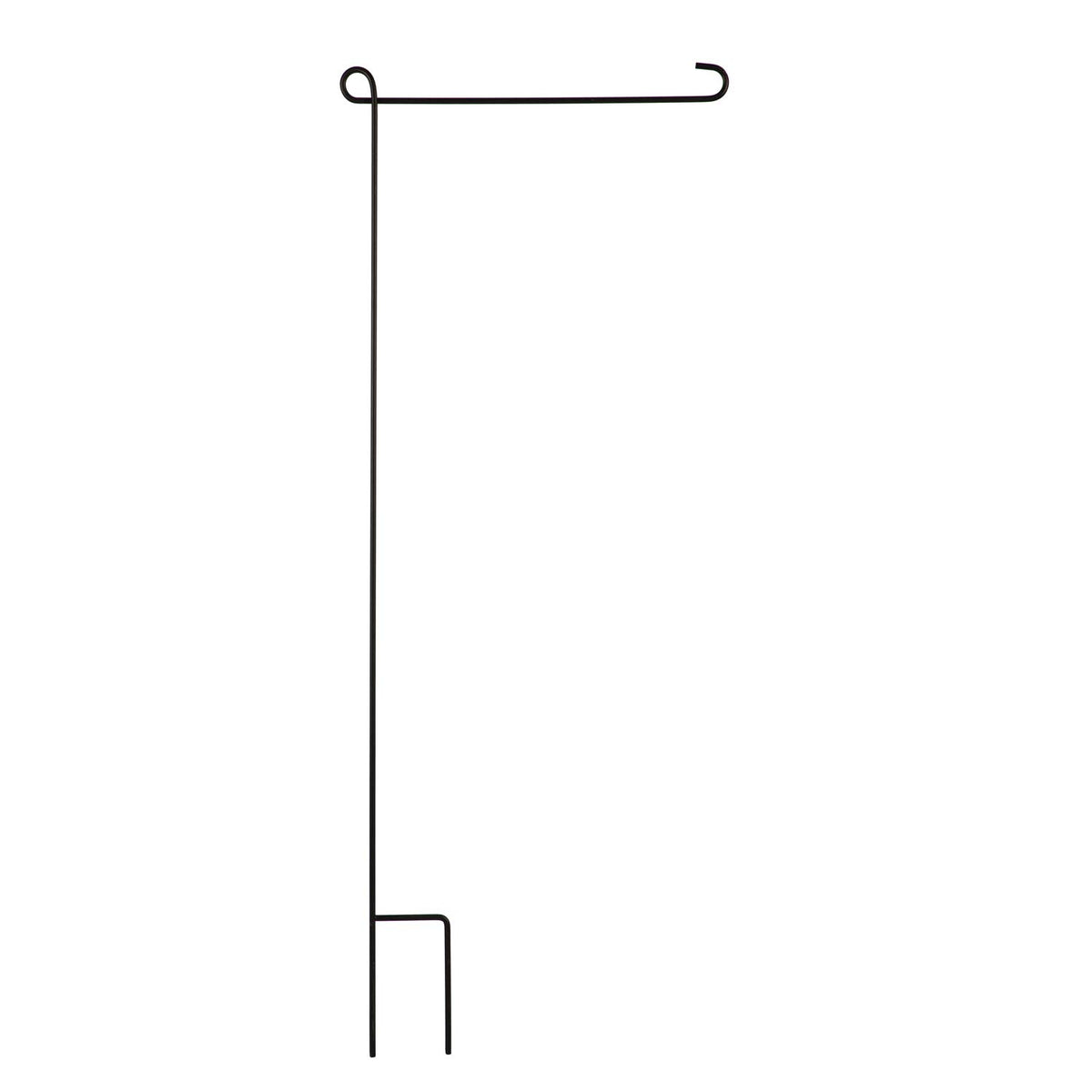 Evergreen Flag Black Iron Cemetery Garden Flag Stand - 15W X 28H