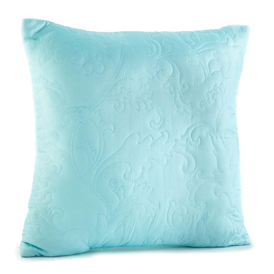 18' Quilted Damask Accent Pillows - Seafoam Blue