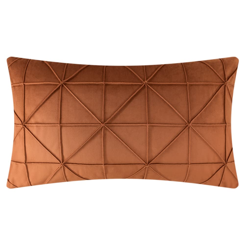 Jwh Soft Velvet Throw Pillow Cover Decorative Simple Geometric Accent Pillow Case Lumbar Cushion Stripe Pillowcase Home Bed Couc