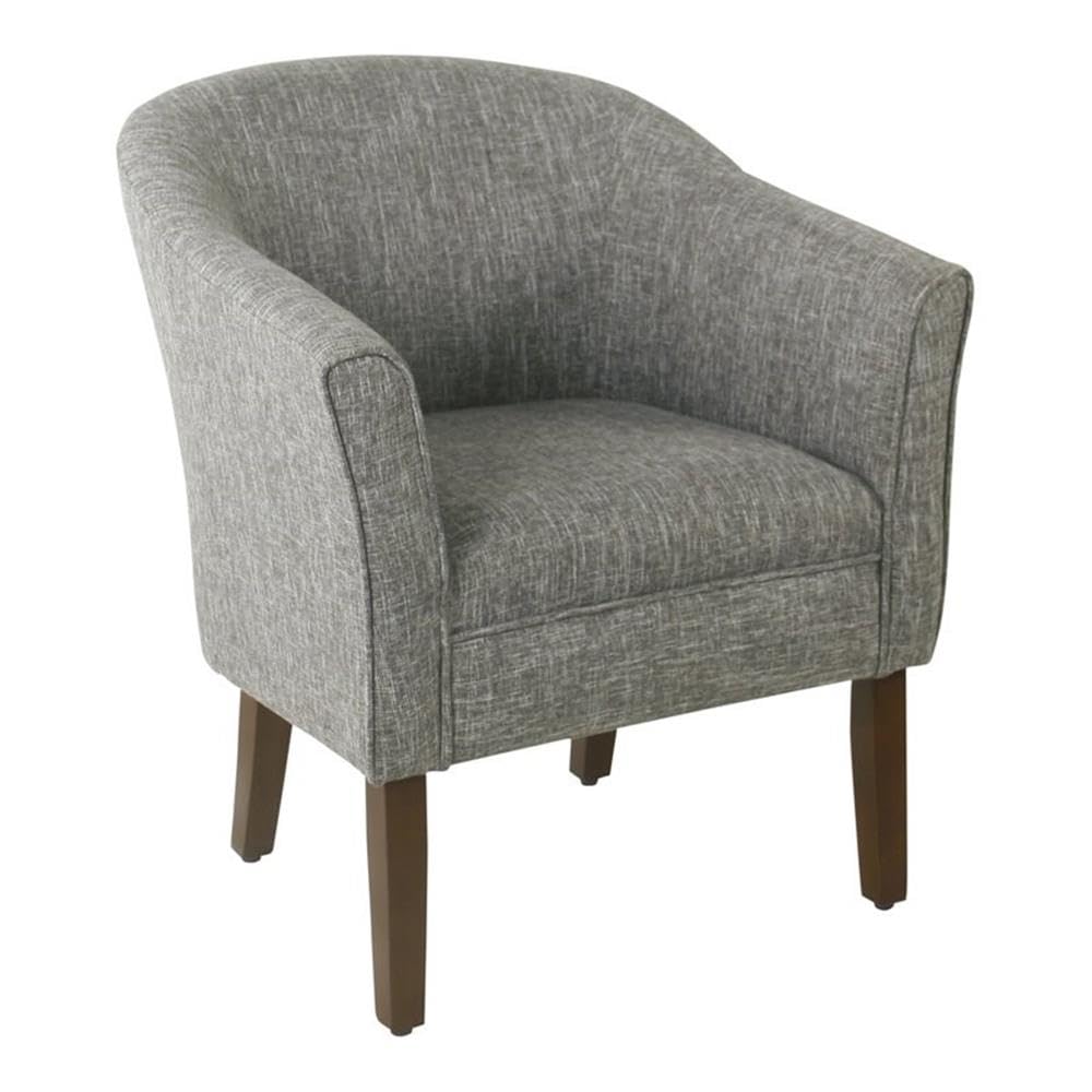 Homepop Modern Barrel Accent Chair, Grey