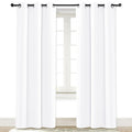 Nicetown Pure White Window Curtain And Drape, 1 Panel, 42 By 84, Easy Care Solid Thermal Insulated Grommet Room Darkening Drapery For Kid'S Room