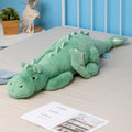 Leahaoe 5Lbs Weighted Dragon Stuffed Animal 35.4', Soft And Sturdy Weighted Pillow Plush For Kids And Adults, Medium Green Drag