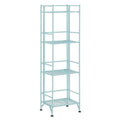 Convenience Concepts Xtra Storage 4Tier Folding Metal Shelf, Seafoam, 13D x 11.25W x 45H in