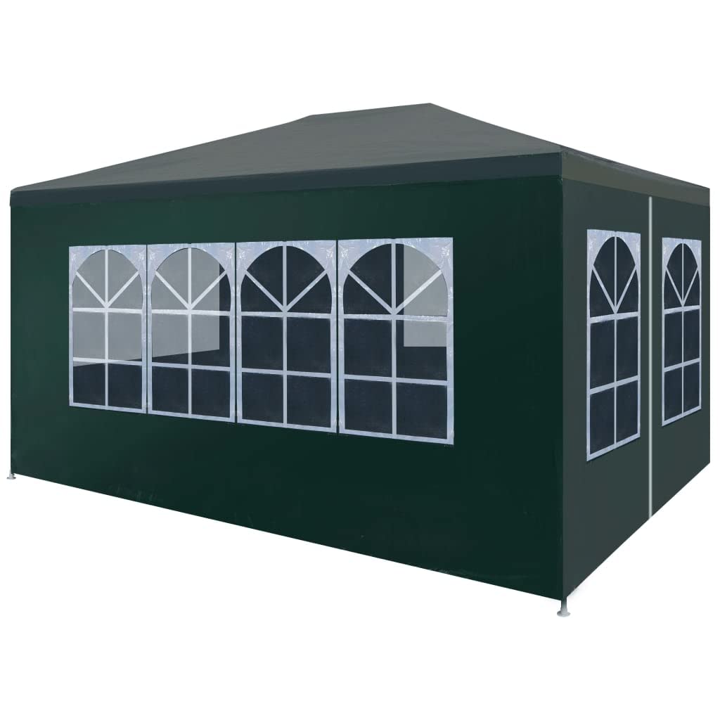 Green Outdoor Party Tent from vidaXL - UV and Water-Resistant Polyethylene Garden Gazebo with Steel Frame - Decorative, Easy to Assemble