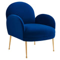 Modway Transcend Performance Velvet Armchair with Navy Finish EEI-5026-NAV