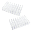 Halyuhn Acrylic Mail Holder 2 Pack, 7 Slots Clear Desk Organizer For Sorting Mail, Clear Bill Money Organizer For Envelope, Card