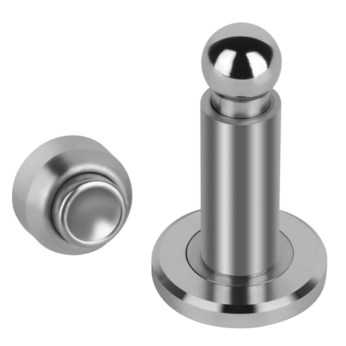 Hommyzone Adjustable Height Magnetic Door Stopper,Heavy Duty Magnetic Door Stop, 304 Stainless Steel Door Holder With Wall&Floor