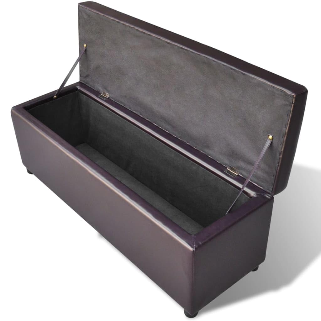 vidaXL Brown Wooden Storage Bench