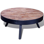 vidaXL Coffee Table Round Reclaimed Teak Wood