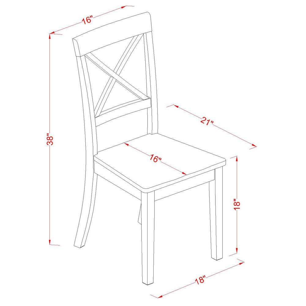 East West Furniture PFBO6-CAP-W 6 Piece Dining Table Set Contains a Square Dining Room Table with Butterfly Leaf and 4 Wooden Seat Chairs with a Bench, 54x54 Inch, Cappuccino