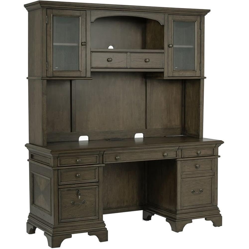 Coaster Home Furnishings Hartshill Burnished Oak Credenza with Hutch, 881283