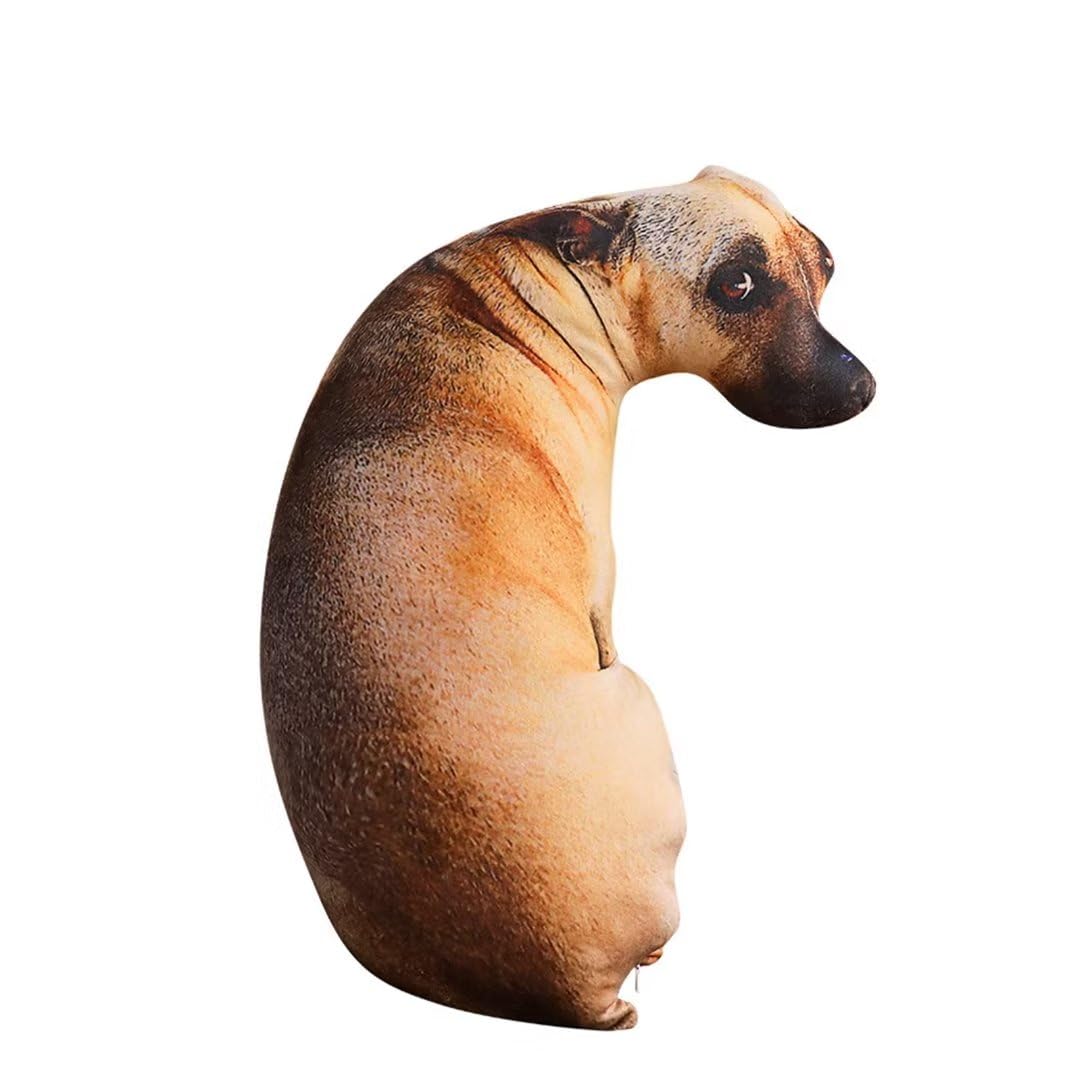 Dog Pillow 3D Simulation Dog Shaped Pillow,19.7' Funny Shiba Inu Plush Pillow Dog Stuffed Animal Pillow Chair Cushion For Hoom