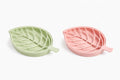 Double Layer Leaf Shape Soap Holder With Drain Tray Plastic Soap Dish With Removable Raised Rack Bathroom Kitchen Soap Storage P