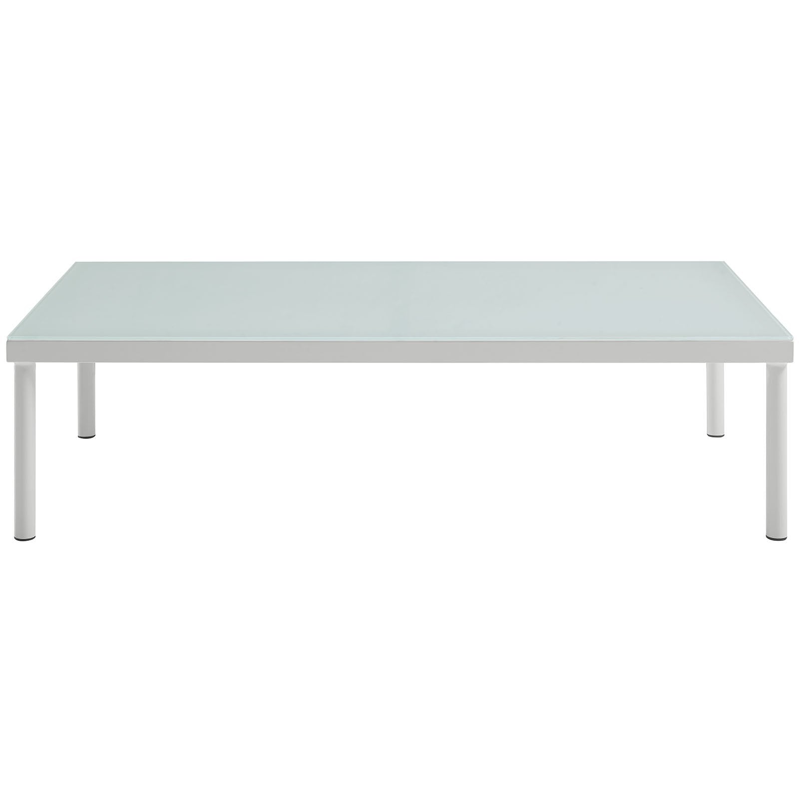 Modway Eei-2605-Whi Harmony Patio Aluminum Coffee Table Outdoor Furniture, White