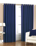 ELAM DECOR Heavy Polyester Fabric Plain Room Darkening Door for Curtain 7 Feet, Navy Blue, 1 Piece Curtain