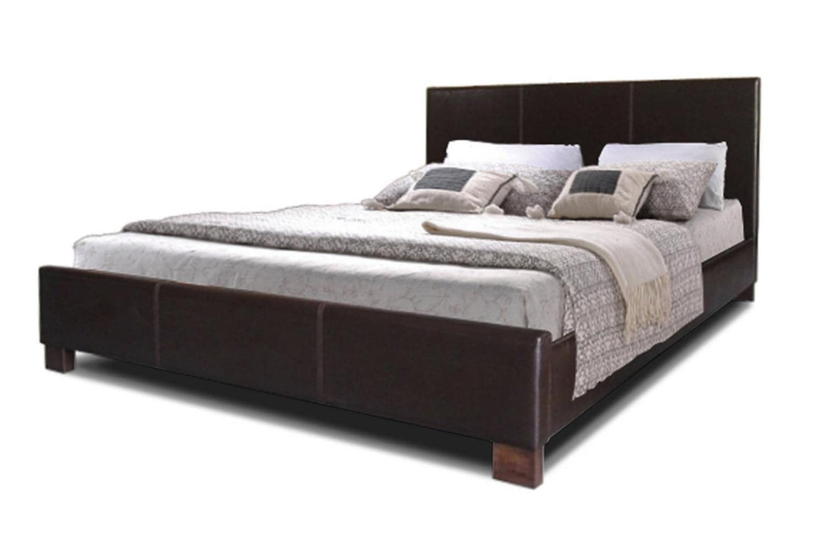 Baxton Studio Pless Modern Platform Bed, Queen, Dark Brown