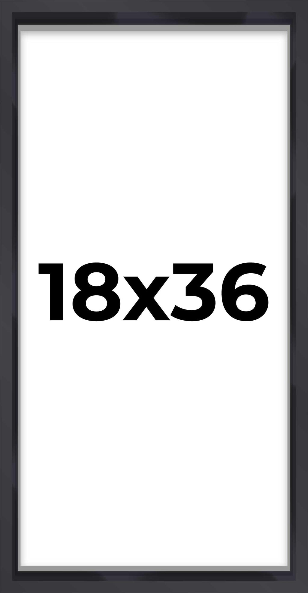 18x36 Shadow Box Frame Contemporary Black | 1'' Depth of Usable Space| Interior Size 18x36 or 36x18 Inches| UV Resistant Acrylic