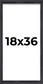 18x36 Shadow Box Frame Contemporary Black | 1'' Depth of Usable Space| Interior Size 18x36 or 36x18 Inches| UV Resistant Acrylic