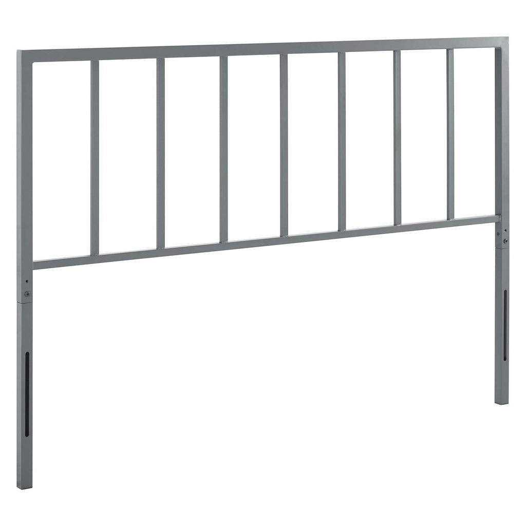 Modway Tatum Modern Farmhouse Metal Queen Headboard In Black