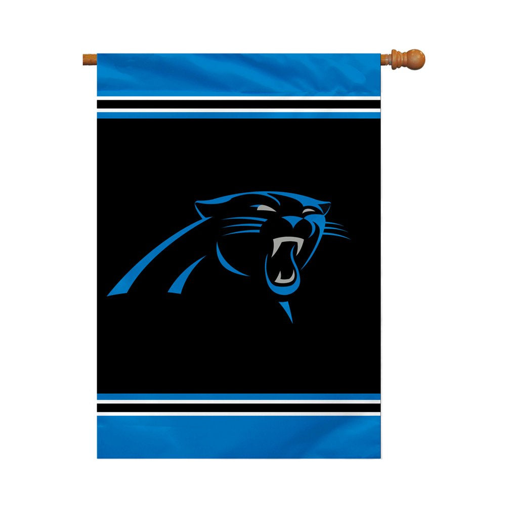 Fremont Die NFL Carolina Panthers 1-Sided House Flag, 28 x 40, 28 x 40, Team Colors