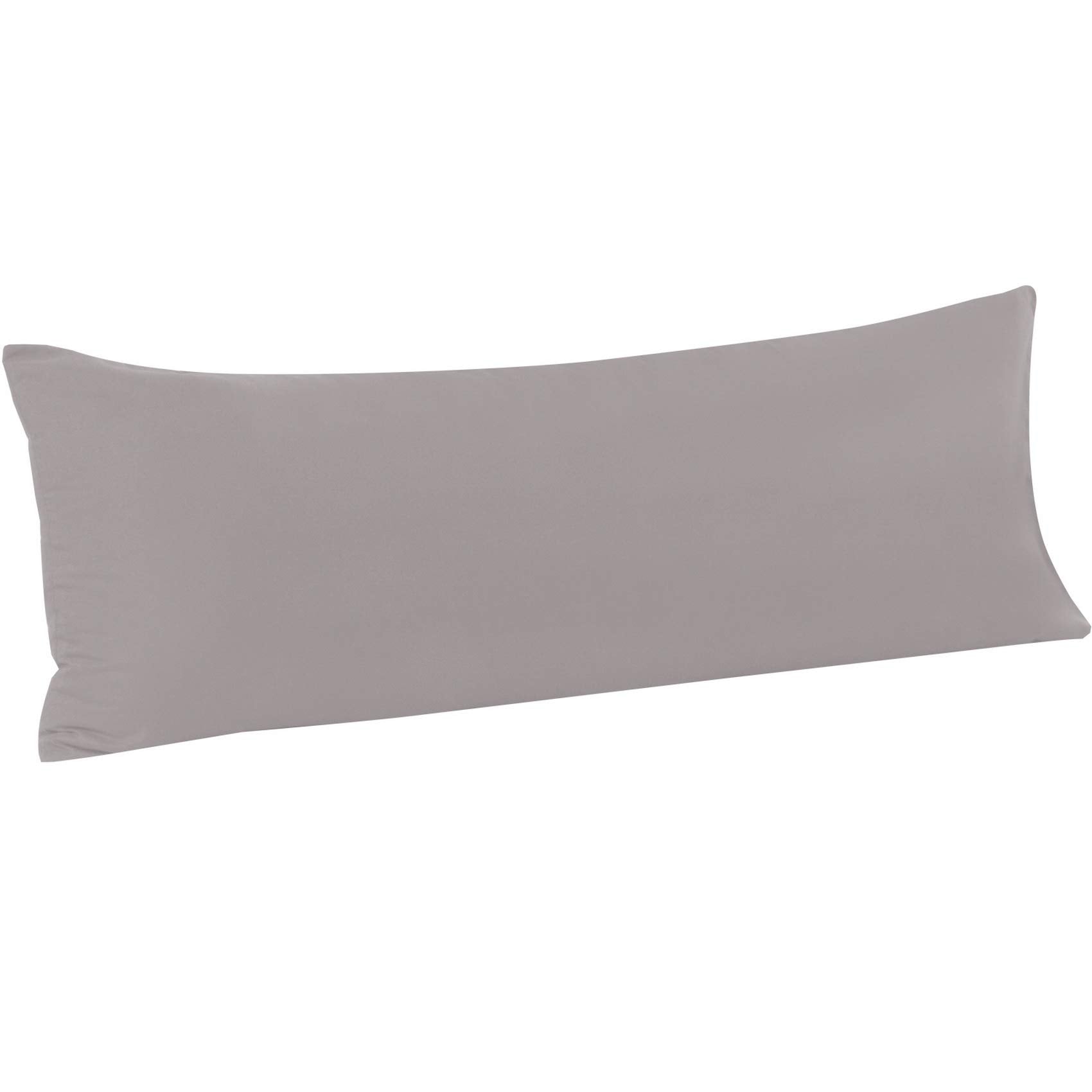 Flxxie Body Pillow Cover - Super Soft Microfiber 20X54 Body Pillow Case - Envelope Closure, Wrinkle, Stain Resistant Smoky Grey