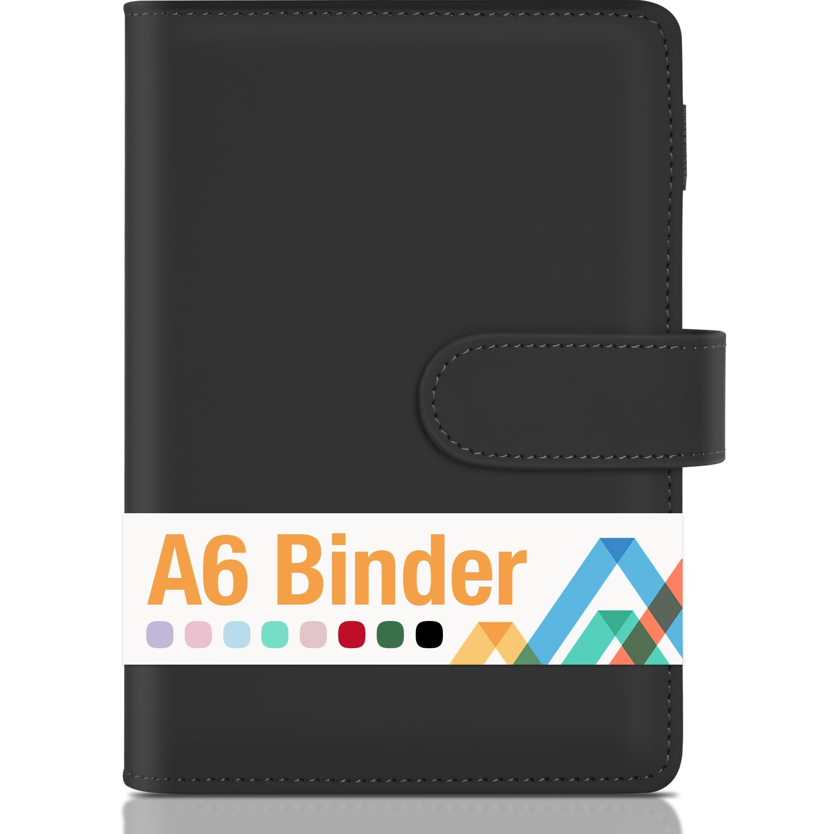 Sooez A6 Binders, Budget Binder, 6 Ring Binder, Notebook Binder, Planner Binder With Magnetic Buckle Closure, A6 Leather Binder