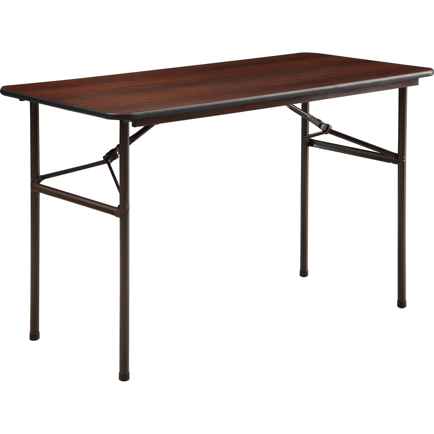 Lorell 65759 Folding Table, 48-Inch x24-Inch x29-Inch , Mahogany