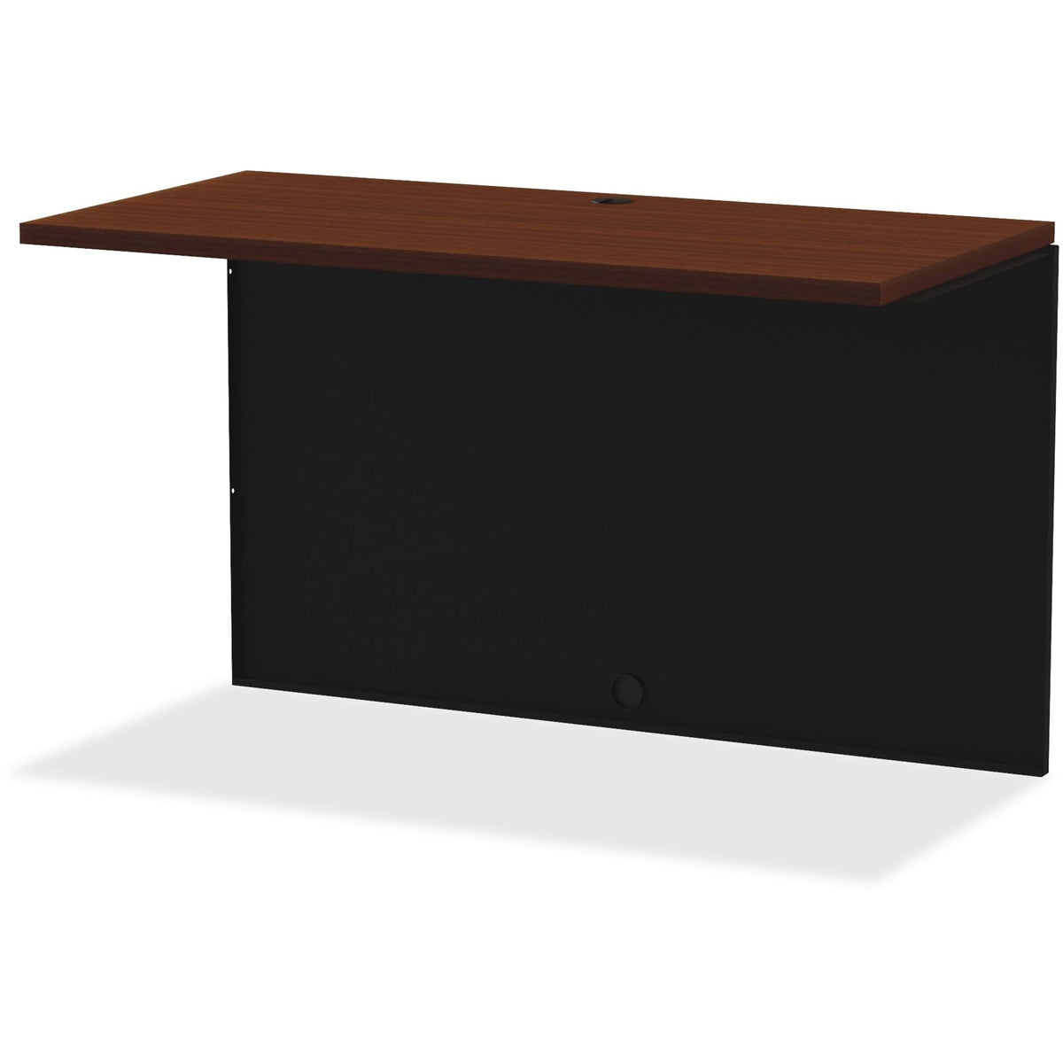 Lorell Walnut Laminate Commercial Steel Desk Series Bridge, 48&quot; X 24&quot;